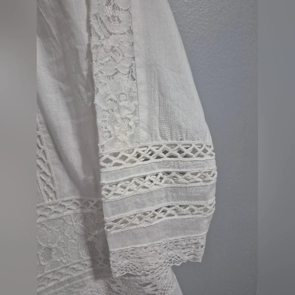 Abercrombie & Fitch White Lace Y2K girly fairy core eyelet lace Dress XS NWT - Picture 4 of 11